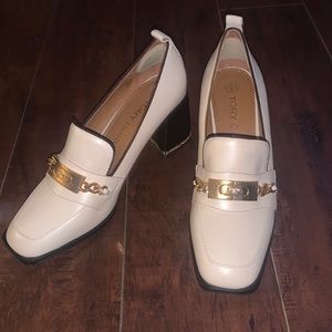 Ivory Tory Burch Heel Loafer